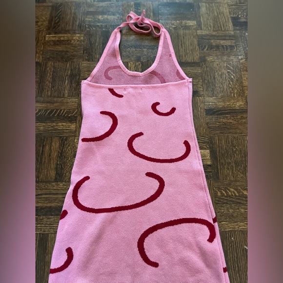 VRG GIRL Knit Halter Dress in Pink - Picture 7 of 13